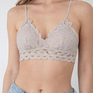 Wishlist Lace Bralette - Light Taupe